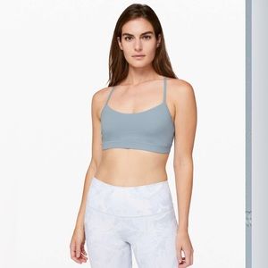 Lululemon flow y bra- chambray- size 6